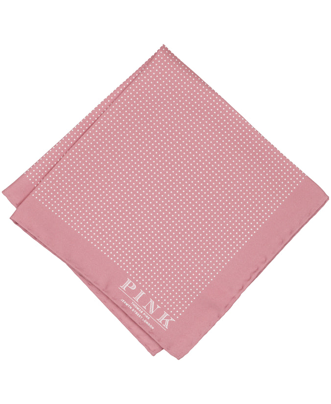 Pink Dot Woven Pocket Square