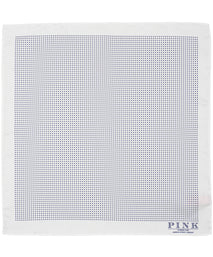 White Dot Woven Pocket Square