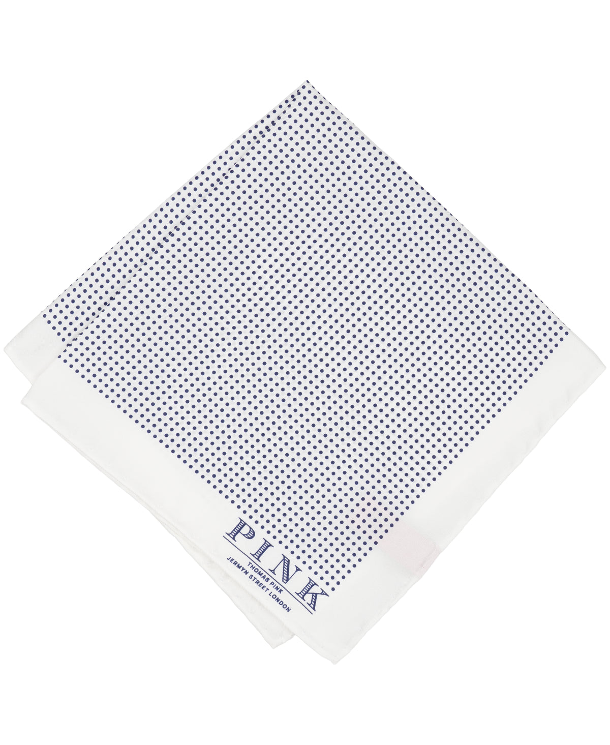 White Dot Woven Pocket Square