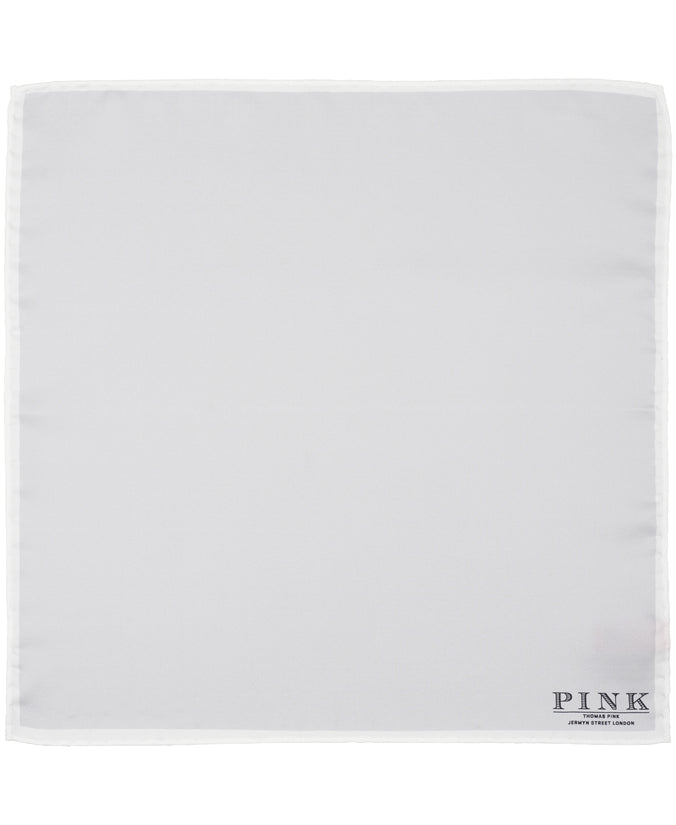 Grey Solid Woven Pocket Square