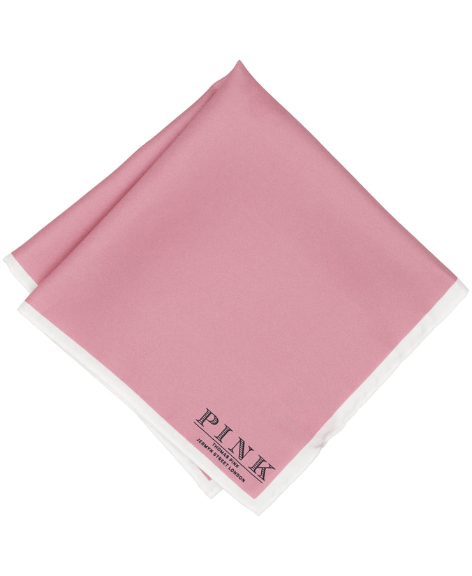 Pink Solid Woven Pocket Square