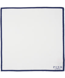 White Solid Woven Pocket Square