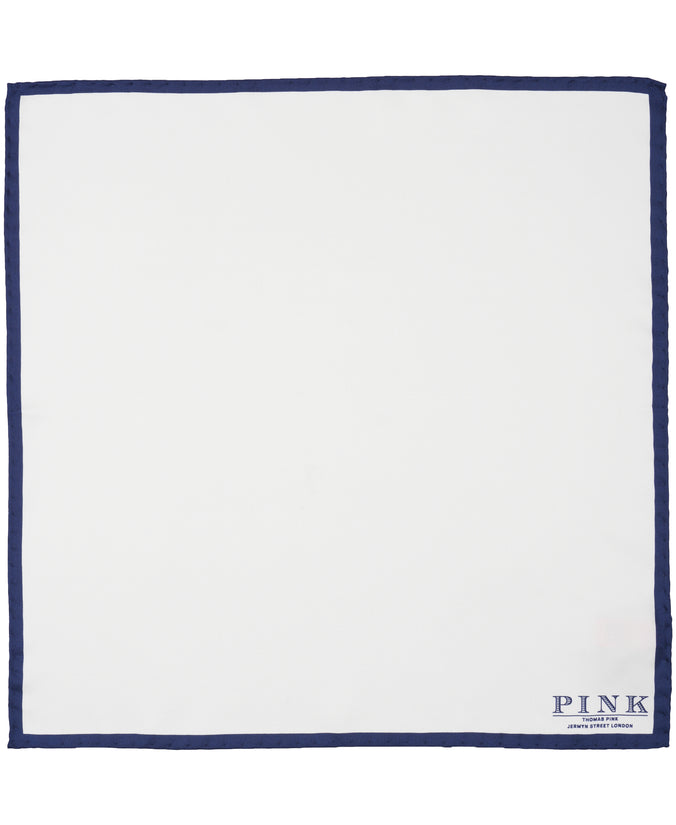 White Solid Woven Pocket Square