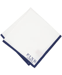 White Solid Woven Pocket Square
