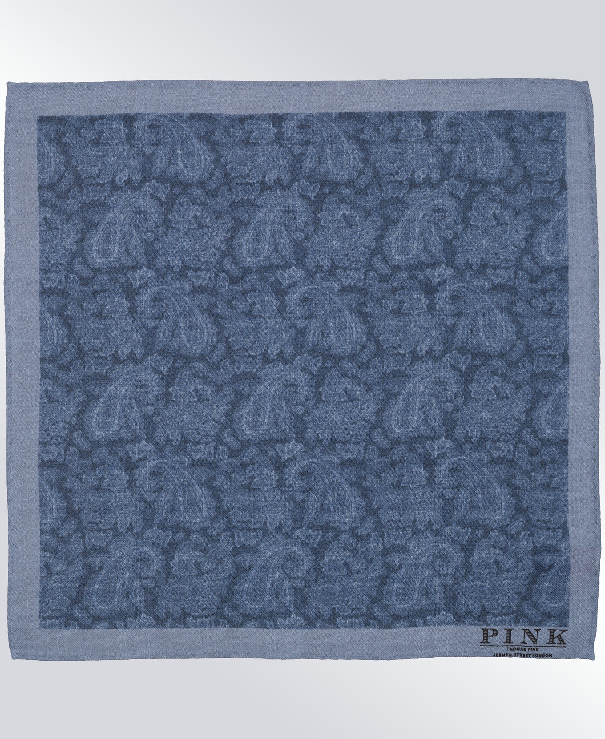 Blue Paisley Woven Pocket Square