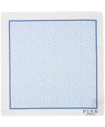 Blue Small Floral Woven Pocket Square