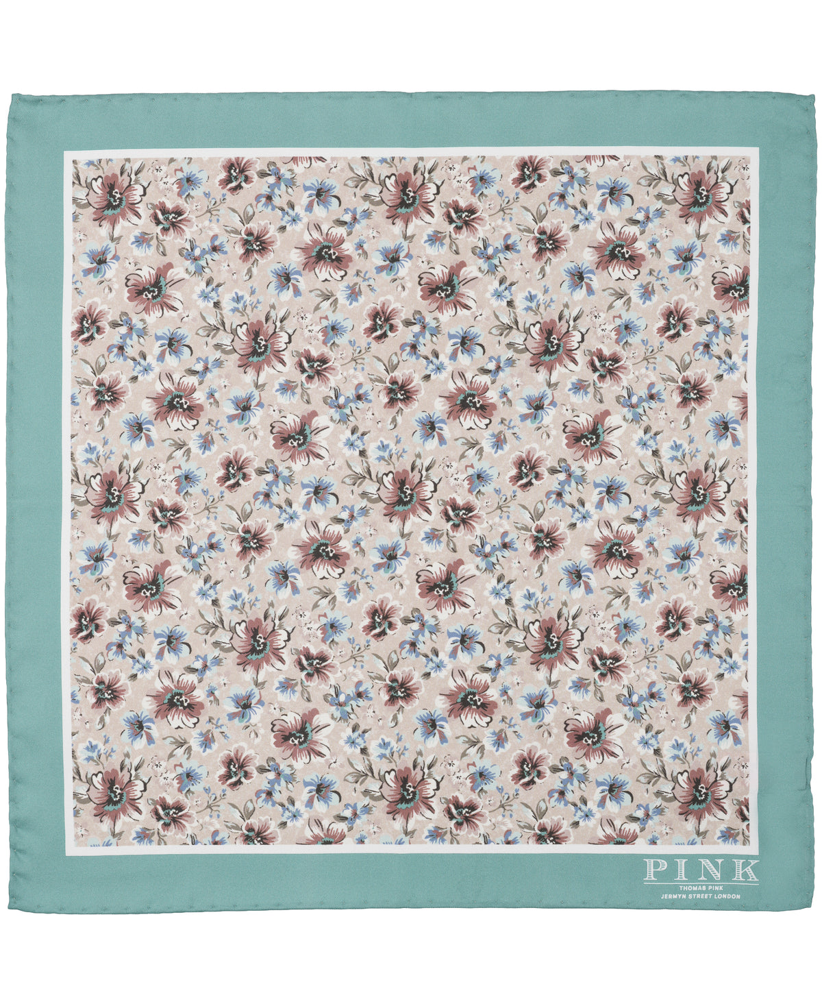 Beige Floral Woven Pocket Square