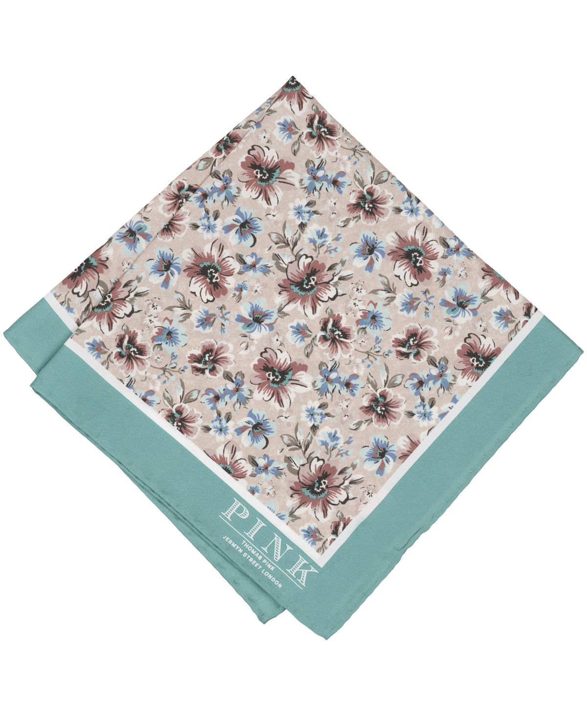 Beige Floral Woven Pocket Square
