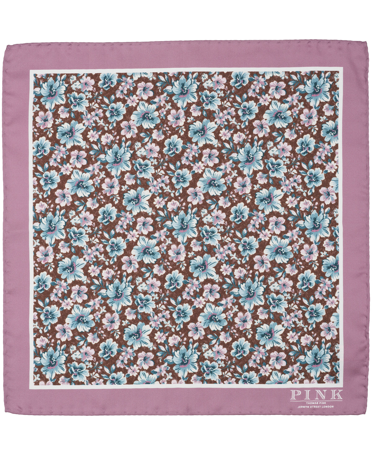 Pink Floral Woven Pocket Square