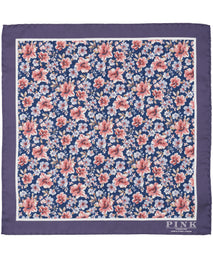Purple Floral Woven Pocket Square