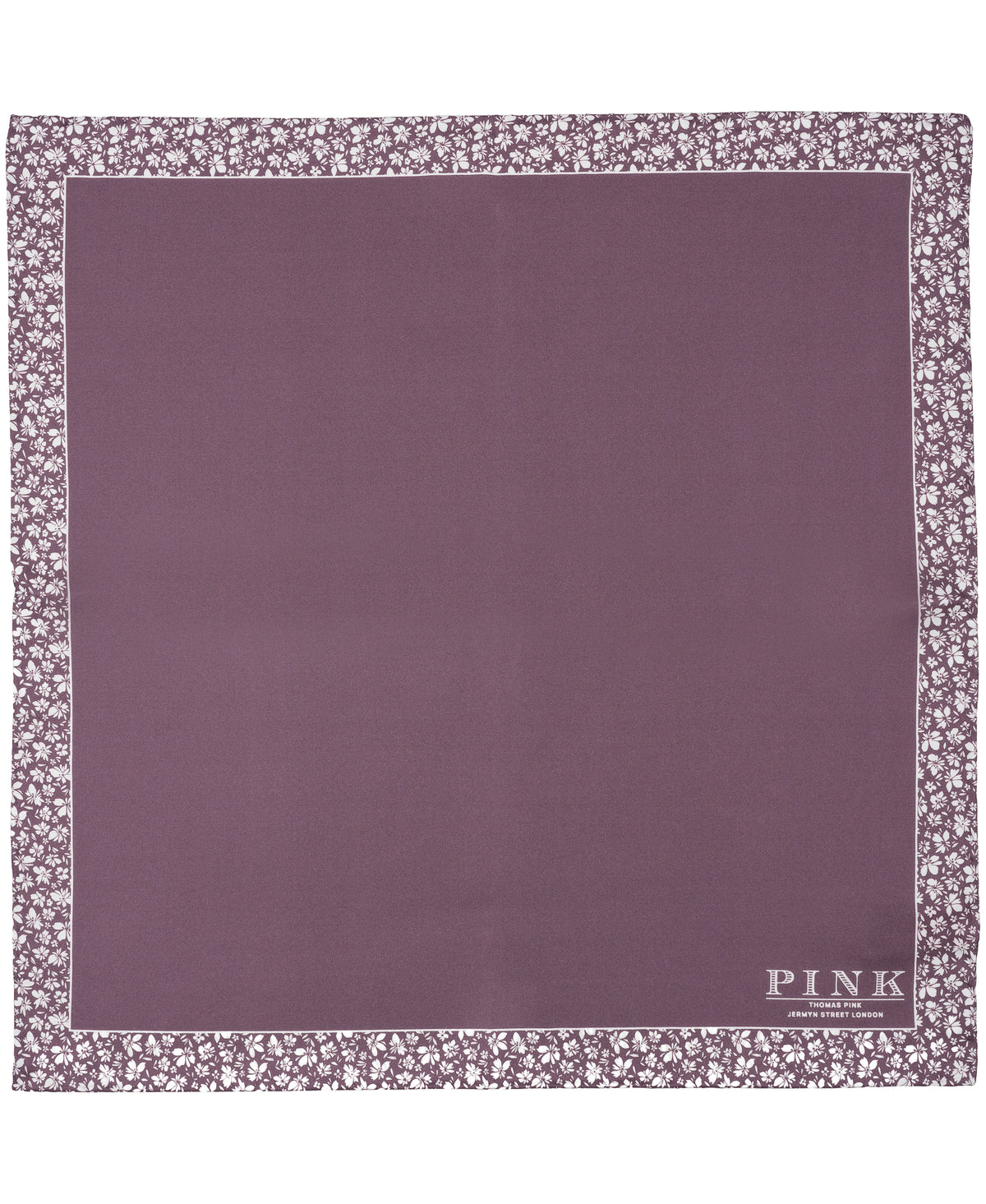 Purple Floral Border Woven Pocket Square