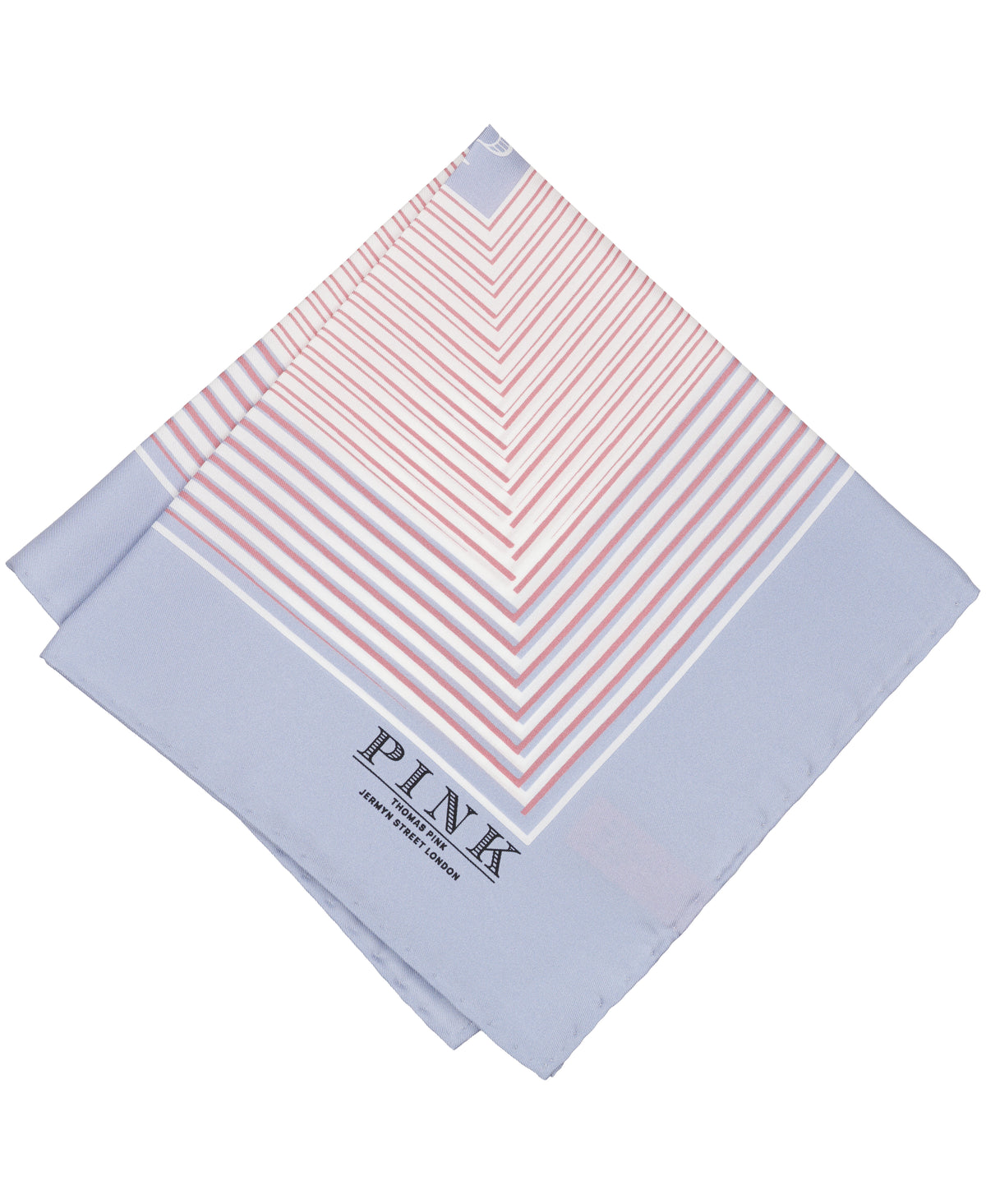 Blue and Pink Square Print Woven Pocket Square