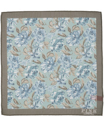 Green Large Floral Pocket Square