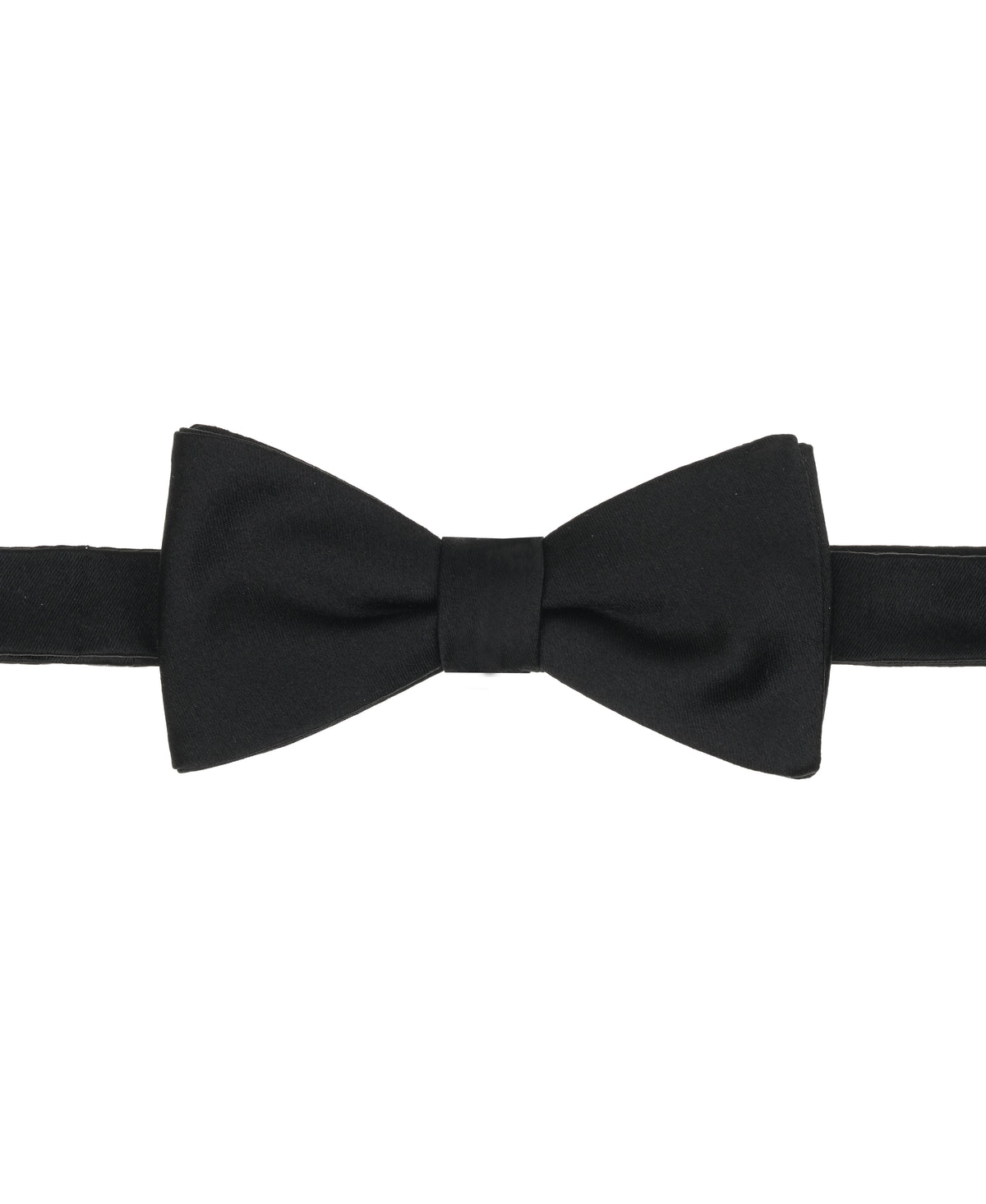 Black Plain Woven Self-tie Bowtie
