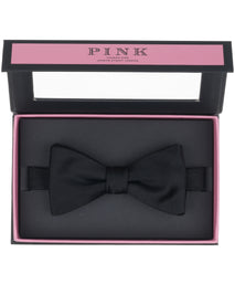 Black Plain Woven Self-tie Bowtie