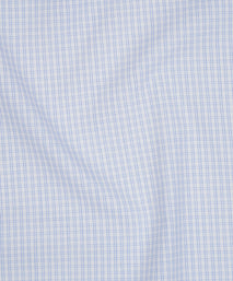 Blue Tailored Fit Poplin Mid Size Check Dress Shirt