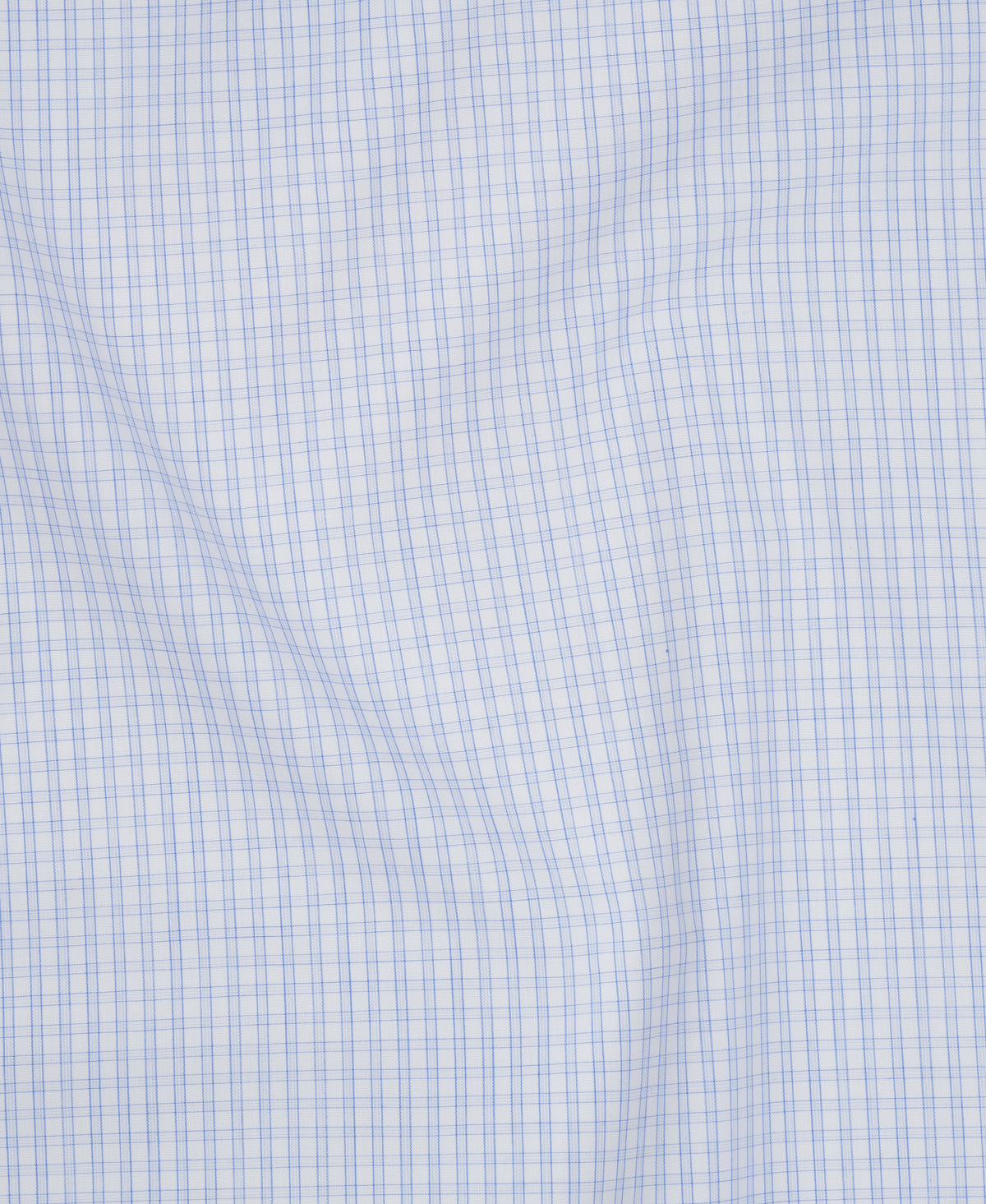 Blue Tailored Fit Poplin Mid Size Check Dress Shirt