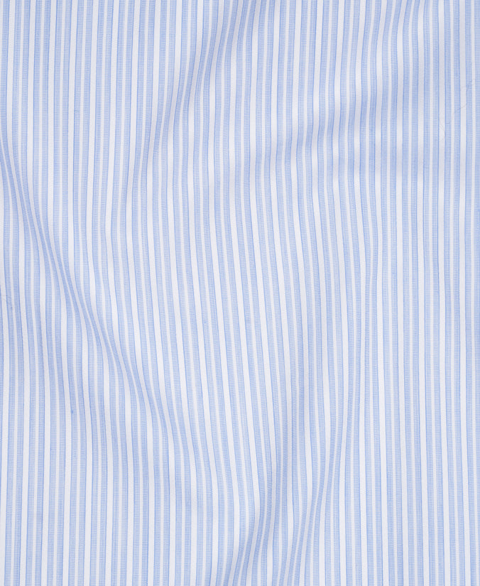 Blue Tonal Stripe Tailored Fit Dobby White Collar Dress Shirt