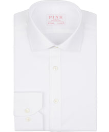 White Tailored Fit Royal Twill Dress Shirt
