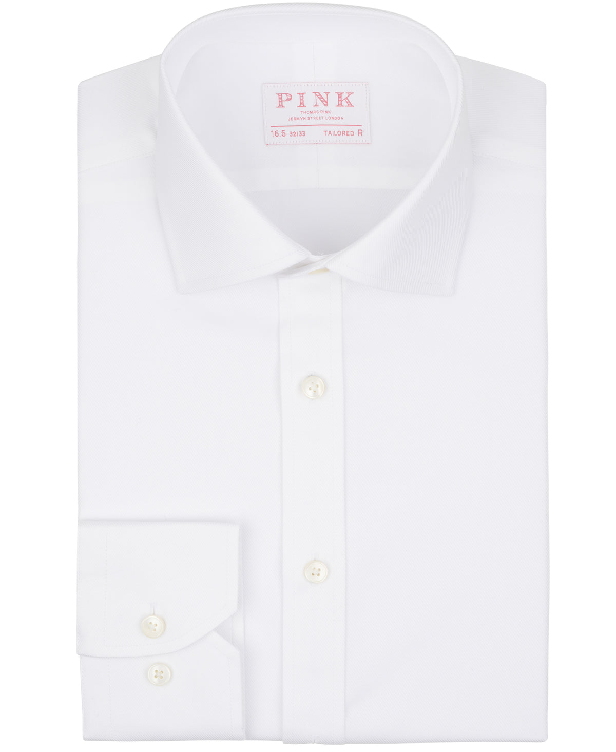 White Tailored Fit Royal Twill Dress Shirt