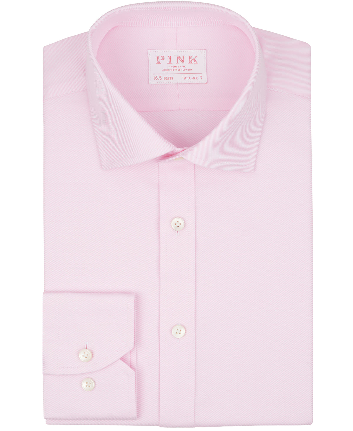 Pink Tailored Fit Royal Twill Dress Shirt