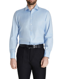 Light Blue Tailored Fit Royal Twill Dress Shirt