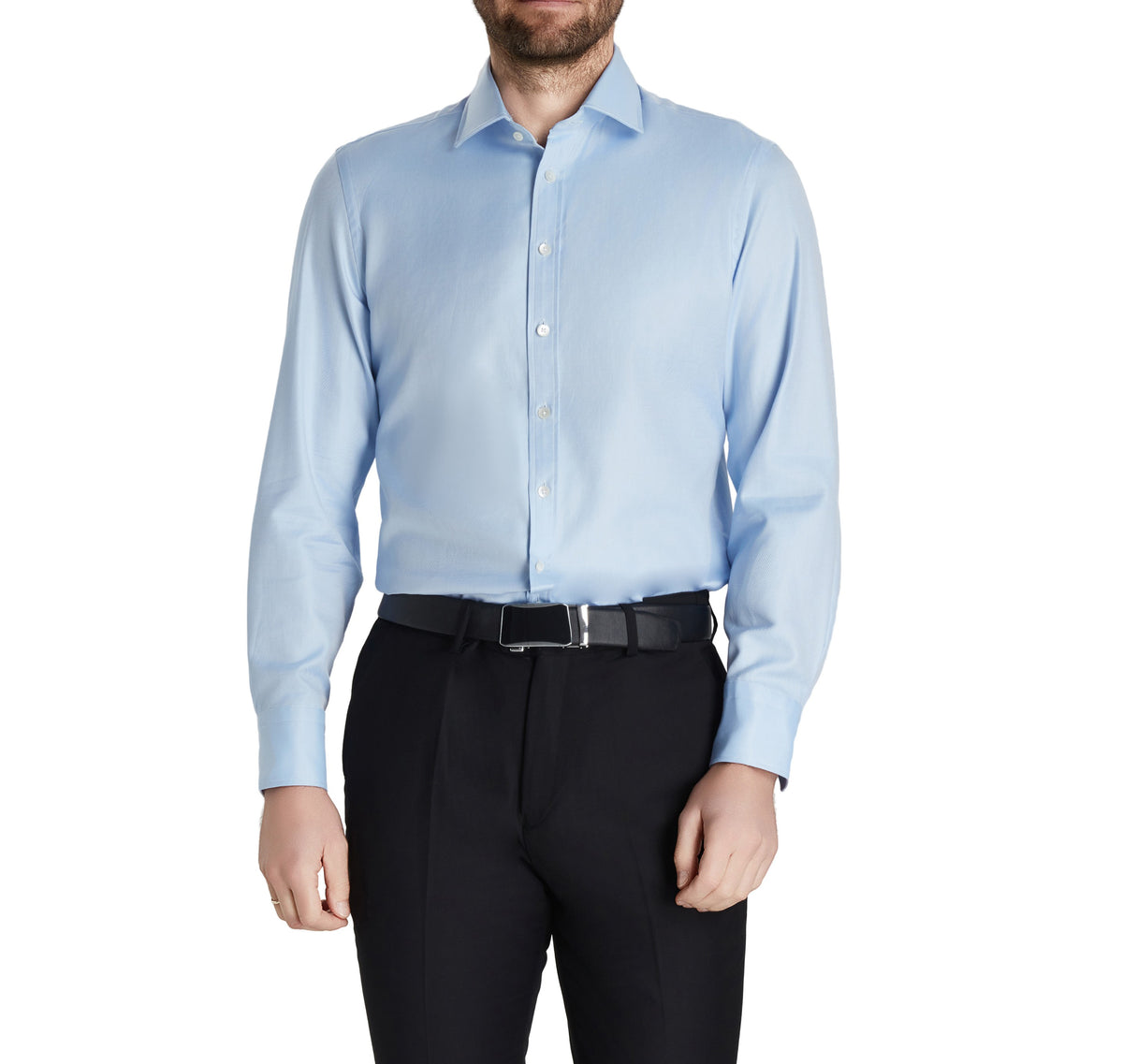 Light Blue Tailored Fit Royal Twill Dress Shirt