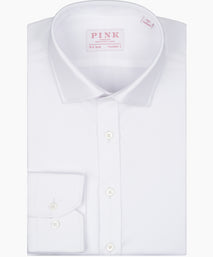 White Tailored Fit French Cuff Royal Twill Dress Shirt