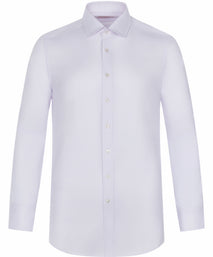 Lilac Tailored Fit Block Dobby Dress Shirt