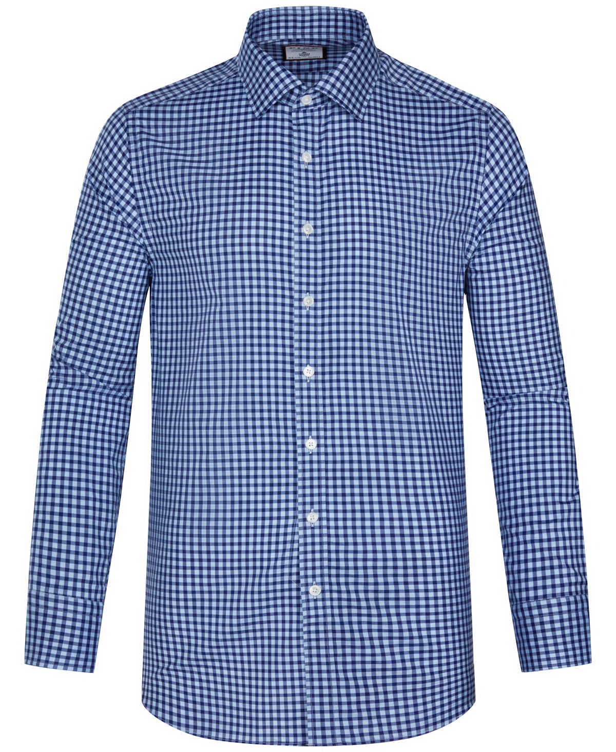 Navy Tailored Fit Poplin Archival Grid Check Dress Shirt