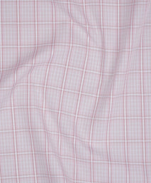 Thomas Mason Pink Tailored Fit Poplin Gradient Check Dress Shirt