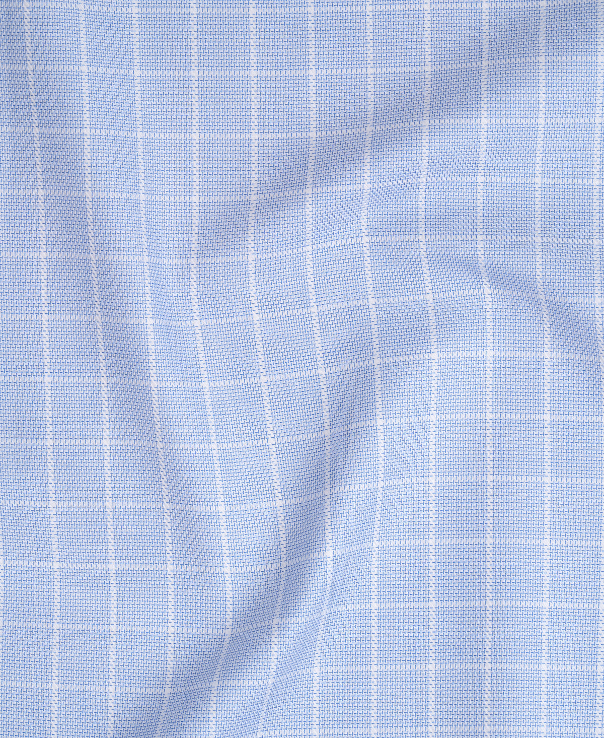 Slate Blue Tailored Fit Dobby Weave Tonal Check Dress Shirt