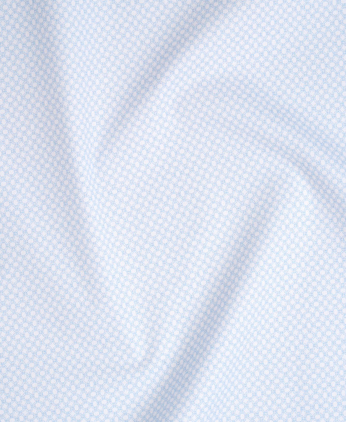 Aqua Tailored Fit Poplin Linked Print Dress Shirt