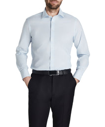 Aqua Tailored Fit Poplin Linked Print Dress Shirt