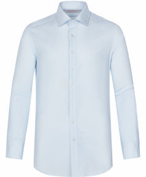 Aqua Tailored Fit Poplin Linked Print Dress Shirt