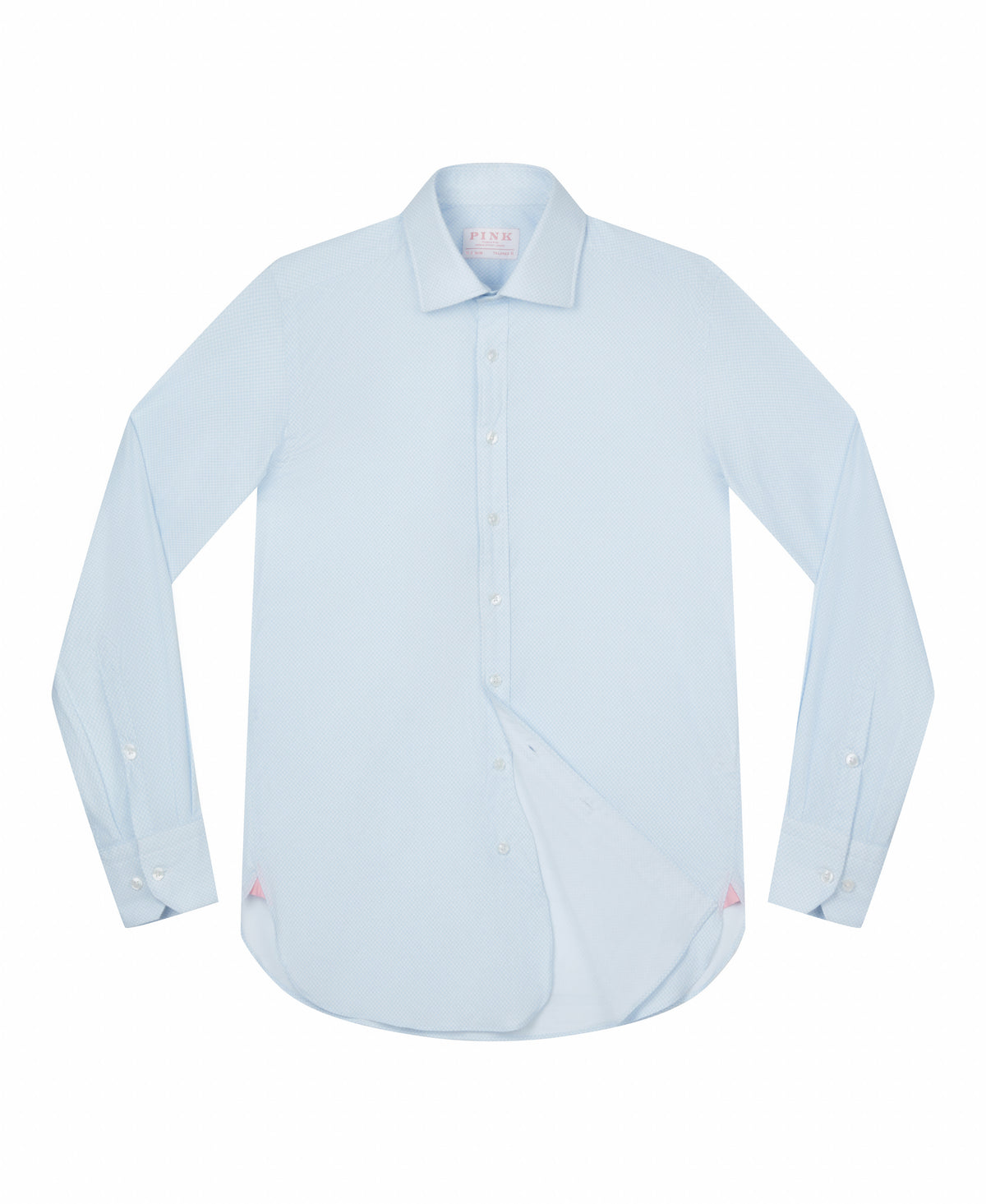 Aqua Tailored Fit Poplin Linked Print Dress Shirt