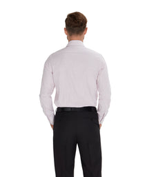Pink Tailored Fit Overlap Check Dress Shirt