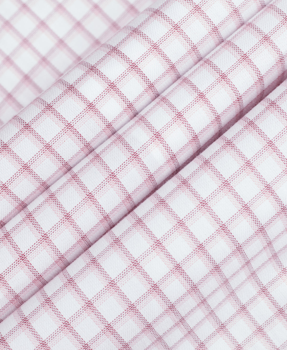 Pink Tailored Fit Overlap Check Dress Shirt