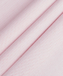 Pink Tailored Fit Textured Check Dress Shirt