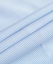 Blue and White Stripe Tailored Fit Dress Shirt