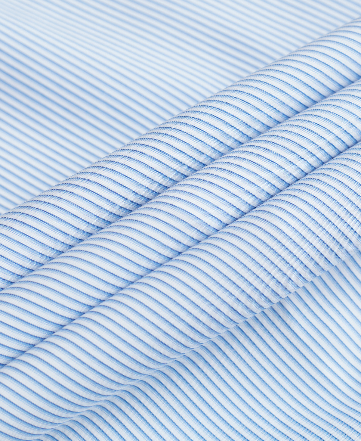 Blue and White Stripe Tailored Fit Dress Shirt