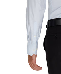 Blue Mini Check Tailored Fit Dress Shirt