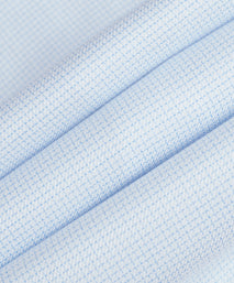 Blue Mini Check Tailored Fit Dress Shirt