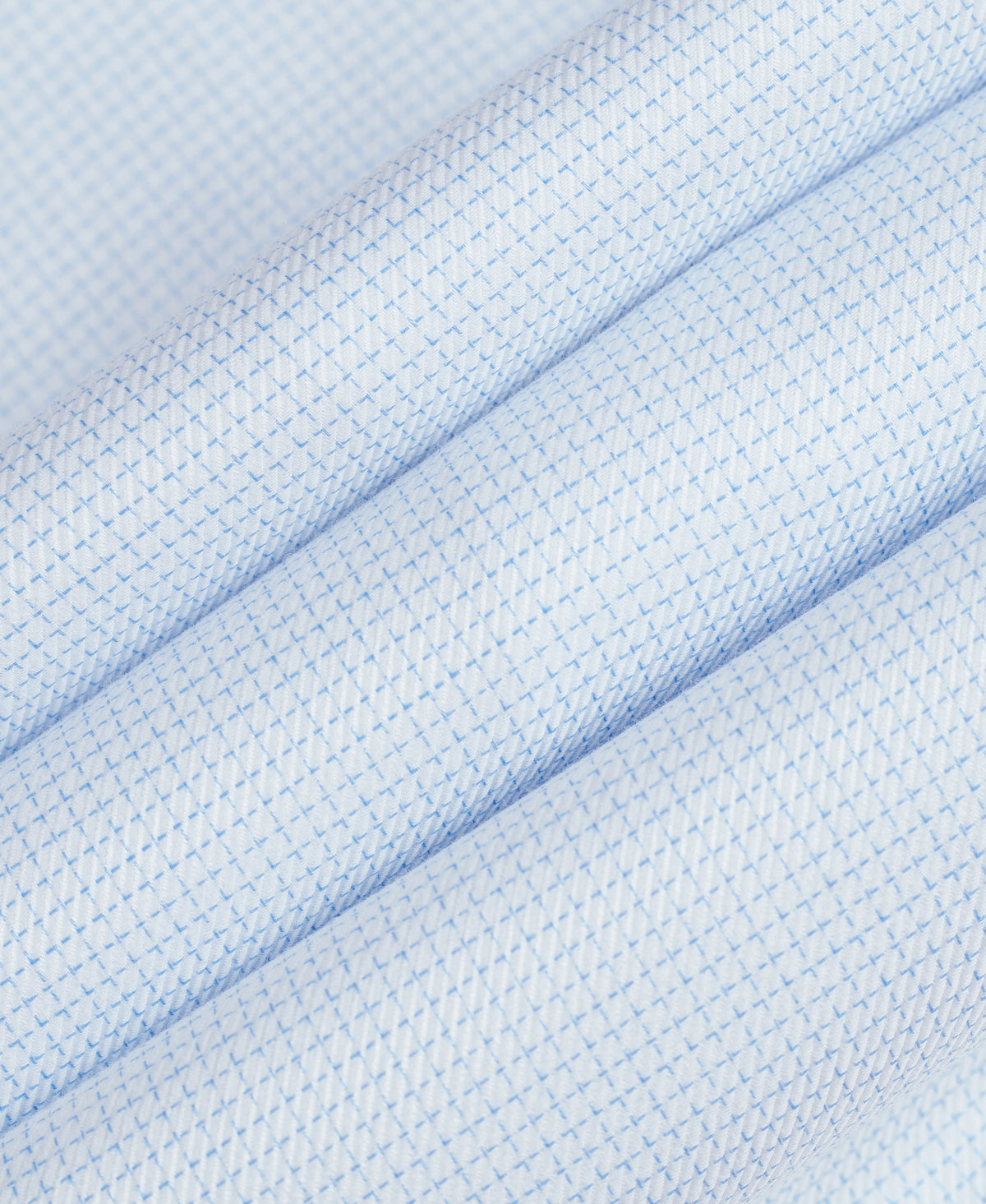 Blue Mini Check Tailored Fit Dress Shirt