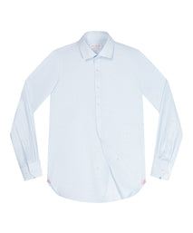 Blue Mini Check Tailored Fit Dress Shirt