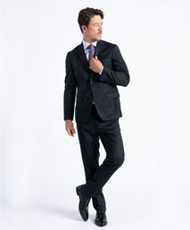 Black Myles Super 110's Soft Construction Suit