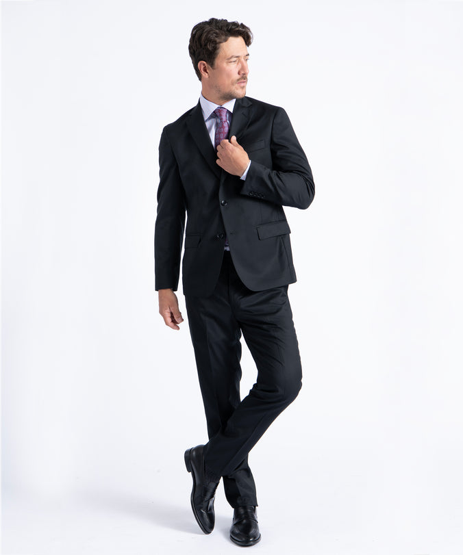 Black Myles Super 110's Soft Construction Suit