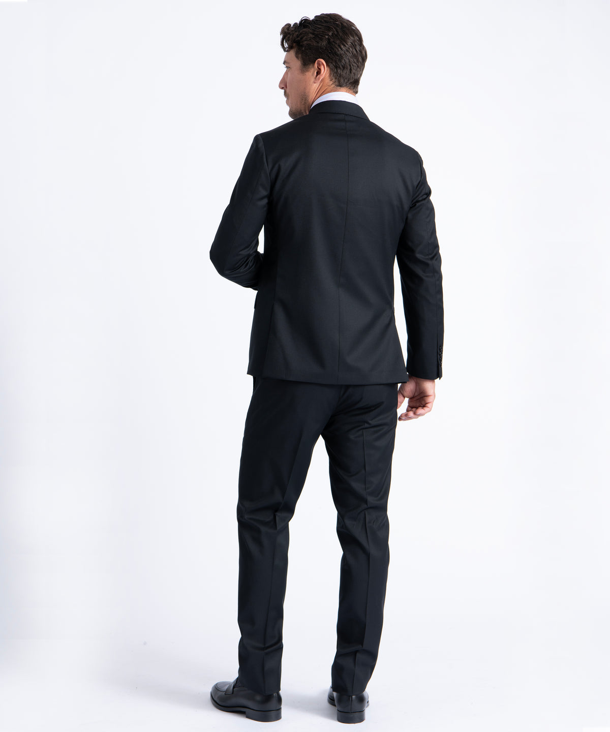 Black Myles Super 110's Soft Construction Suit