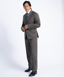 Brown Myles Super 110's Soft Construction Suit