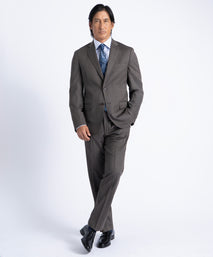 Brown Myles Super 110's Soft Construction Suit